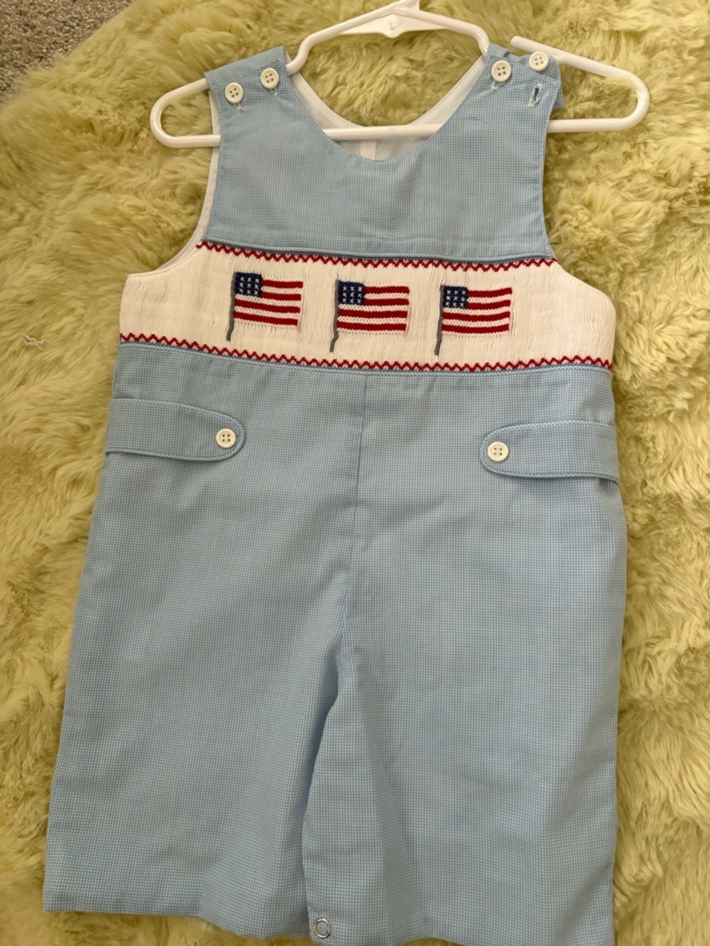 12 months- American flag smocked